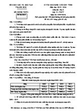 Đề và đáp án thi học sinh giỏi cấp tỉnh Địa lí lớp 12 - Năm học 2015-2016 - Sở GD & ĐT Thanh Hóa